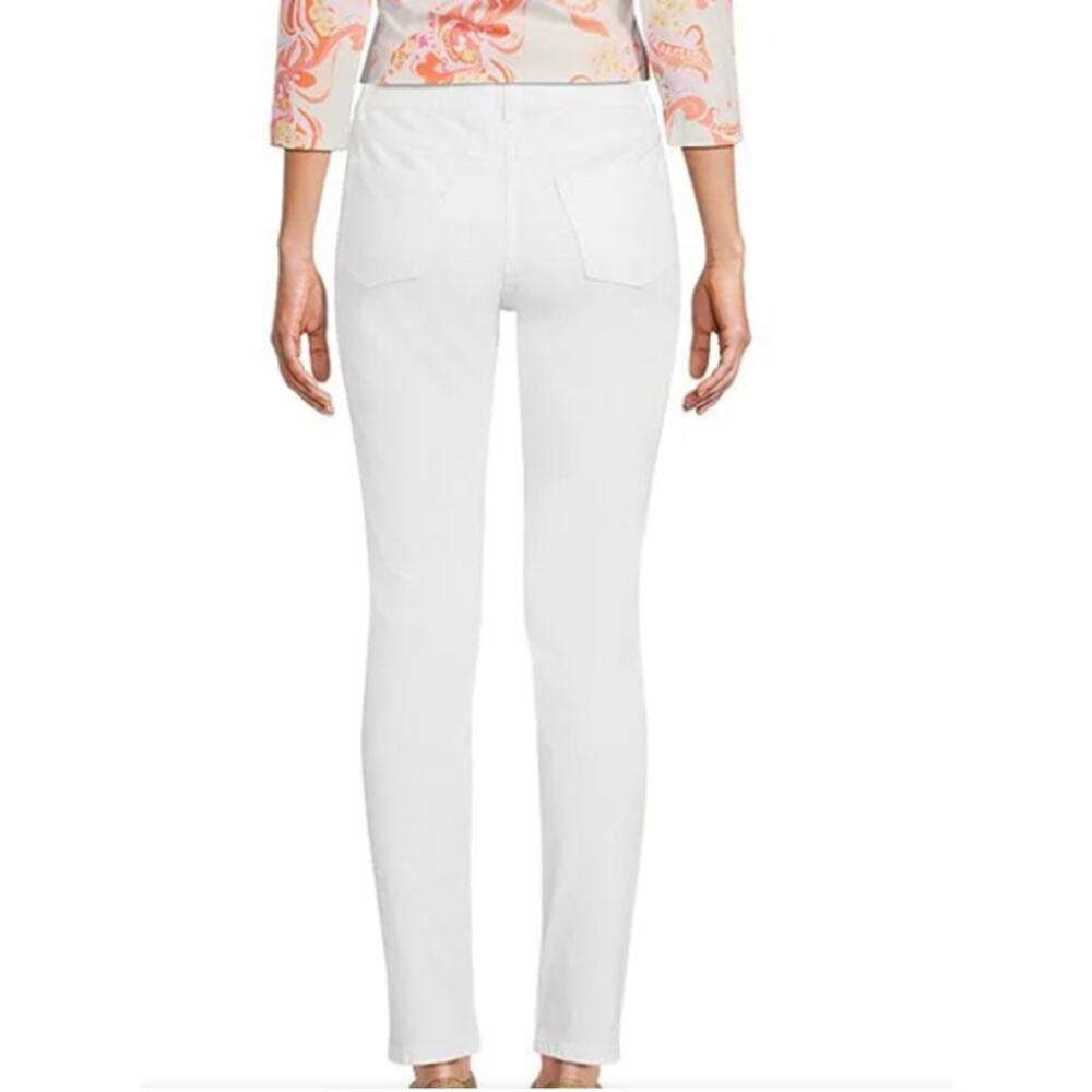 J. McLaughlin White Jeans 8 Lexi 4-Way Stretch Denim Slim Leg Coastal Summer